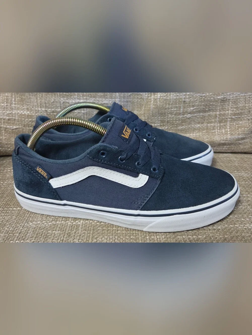 Vans Chapman Stripe Navy Blue Low Top Sneakers Youth Size 6.0 Women's 7.5 721356